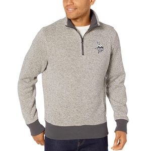 NFL Men's OTS Anchorage Minnesota Vikings 1/4-Zip Pullover Small